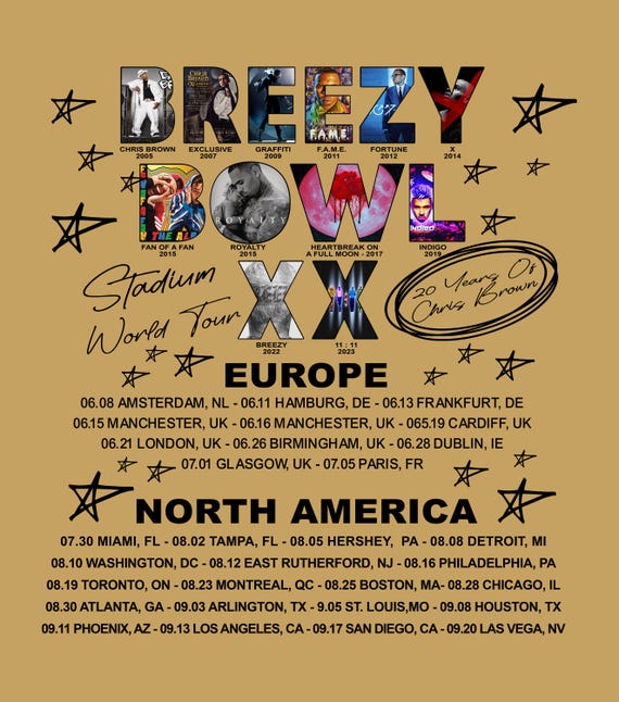 NOUVELLE DATE ! Chris Brown arrive à Paris pour son Breezy Bowl XX - Stadium World Tour, avec Bryson Tiller en spécial guest 🔥 RDV le samedi 5 juillet 2025 à Paris