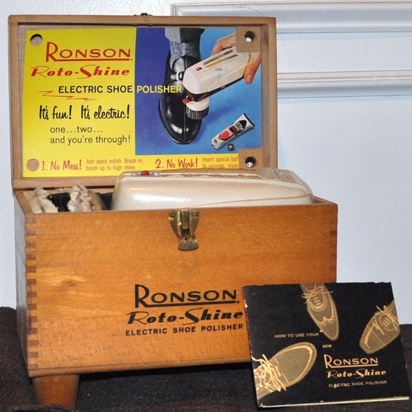 Ronson Roto-Shine Electric Shoe Polisher 1960's