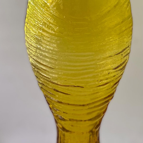 Rare Blenko #6217 Fish Decantor Jonquil Yellow