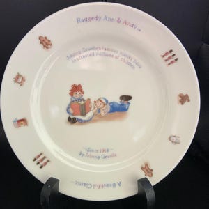 Raggedy Ann and Andy Plate - Etsy