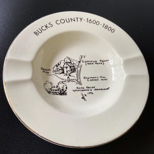Vintage Bucks County PA Ashtray