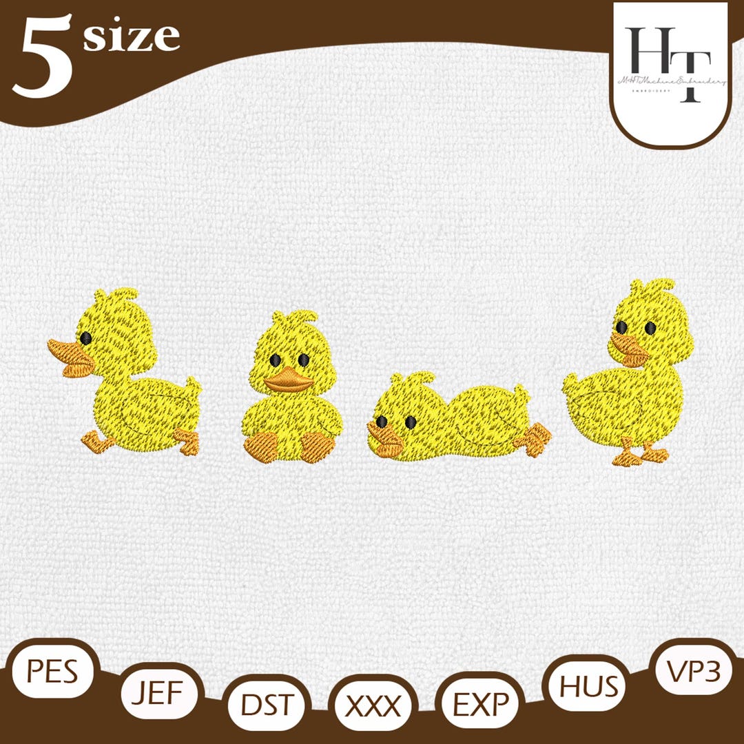 Detailed Duck File Yellow Duck Embroidery Design, Rubber Ducky Digital Download, Cute Duck ...