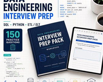 Data Engineering Interview Prep | SQL Python Questions | Entry-Level Tech Career Workbook