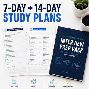 Data Engineering Interview Prep | SQL Python Questions | Entry-Level Tech Career Workbook image 6