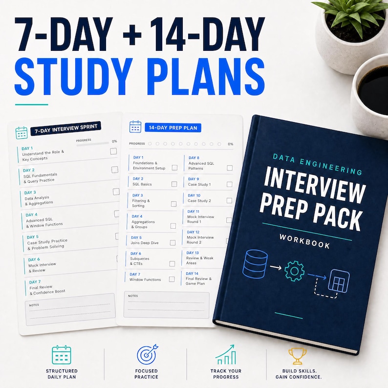 Data Engineering Interview Prep | SQL Python Questions | Entry-Level Tech Career Workbook image 6