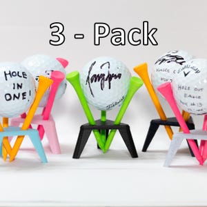 3D Printed Golf Ball Display Holder (3 Pack) - Golfer Gift