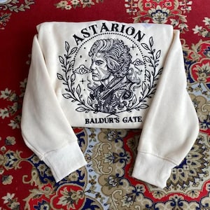 Astarion Approved Embroidered Sweatshirt | Baldur’s Gate 3 Hoodie & Gift for CRPG Fans