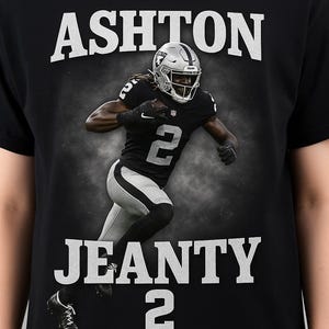 Ashton Jeanty Raiders Shirt #2 | Raiders Football Graphic Tee | Heavy Cotton Running Back Fan T-Shirt
