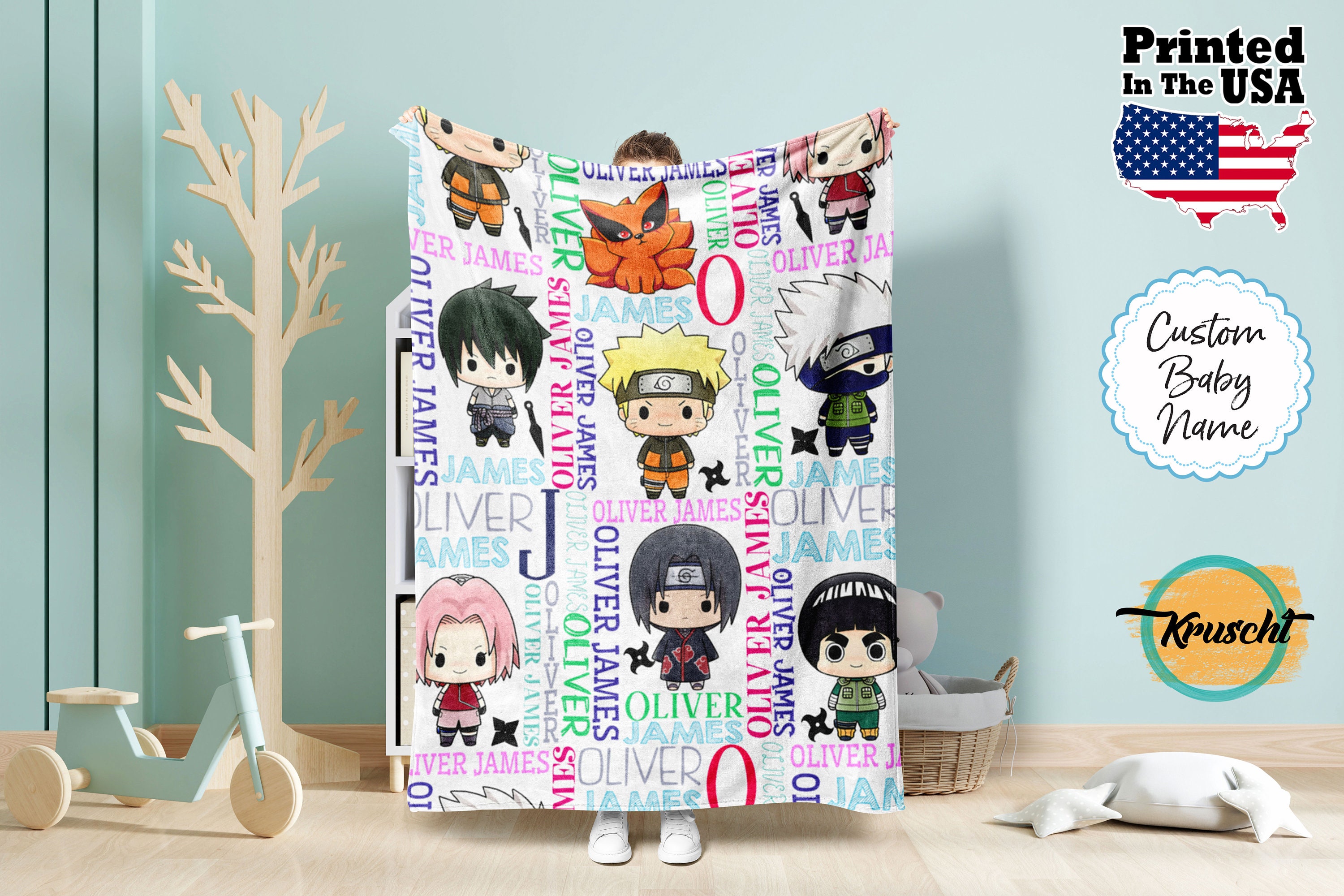 Anime love, lovely anime, cute girl, baby blanket | Zazzle