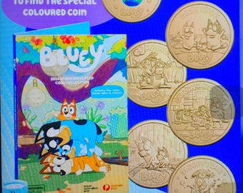 New Release 2026 Bluey  Coin Set  x 5 coins