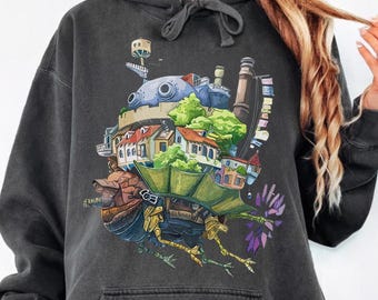 Vintage Howl's Moving Castle Shirt, Sweatshirt, Hoodie, Studio Ghibli Shirt, Howl's Moving Castle Shirt, Studio Ghibli Gift Shirt, Y2K Shirt