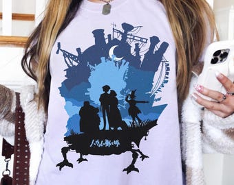 Vintage Howl's Moving Castle Shirt, Sweatshirt, Hoodie, Studio Ghibli Shirt, Howl's Moving Castle Shirt, Studio Ghibli Gift Shirt, Y2K Shirt
