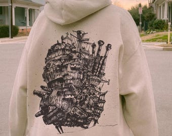 Vintage Howl's Moving Castle Shirt, Sweatshirt, Hoodie, Studio Ghibli Shirt, Howl's Moving Castle Shirt, Studio Ghibli Gift Shirt, Y2K Shirt