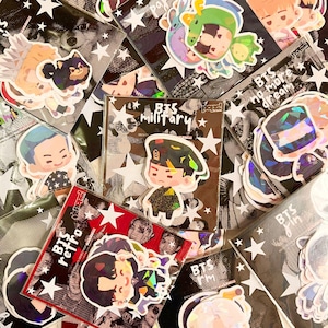 BTS Holo Sticker Set, Choose Your Era, BTS Stickers, RM, Suga, Jungkook, Jimin, V, J-Hope, Gift for Army, Bts Deco Sticker