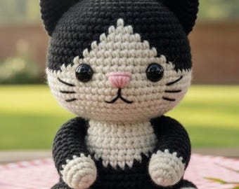 Wzór kota na szydełku | Początkujące trio kociąt amigurumi (PDF)