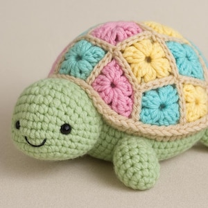Granny Square Turtle Crochet Pattern | Amigurumi Animal Toy PDF (Intermediate)