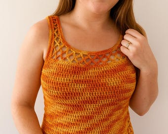 Women&#39;s Crochet Top Pattern | Lightweight Summer Tank Top | PDF Pattern with Photo Tutorial | Sizes XS–XL | Instant Download