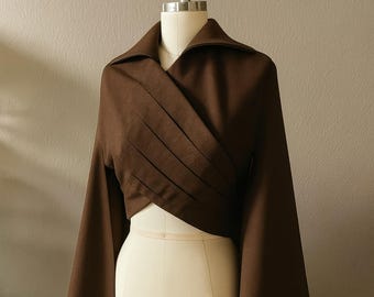 Wykrój na bluzkę Elowen Cape – top kopertowy w stylu vintage (plik PDF w wersji cyfrowej)