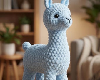Wzór na szydełkową lamę | Pluszowa zabawka amigurumi dla początkujących (pobierz plik PDF)