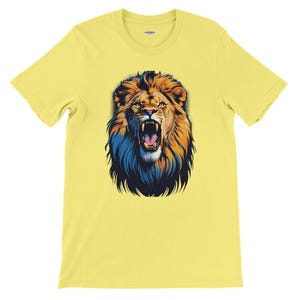 Majestic Lion Roaring T-Shirt – Soft, Eco-Friendly, Unisex Fit for DTG Printing