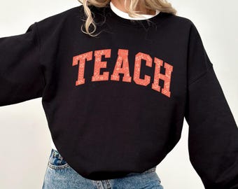 Sudadera con estampado floral para profesores, bonita sudadera para profesores, regalo de agradecimiento para profesores, regreso a clases, sudadera con capucha para profesores, camiseta escolar, suéter para profesores