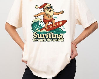 Weihnachts Palme Shirt, Tropisches Geschenk, Florida Weihnachts Shirt, Strand Aloha Weihnachten Tee, Santa Juli Hawaiihemd, Weihnachten