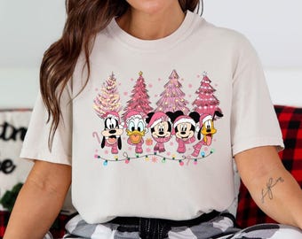 Retro Micky und Freunde Weihnachten Sweatshirt, Disneyland Sweatshirt, Vintage Disneyland Weihnachten Sweatshirt, Weihnachten Familien Matching