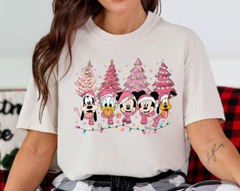 Retro Micky und Freunde Weihnachten Sweatshirt, Disneyland Sweatshirt, Vintage Disneyland Weihnachten Sweatshirt, Weihnachten Familien Matching
