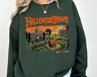 Bluza Halloweentown Est 1998, Uniwersytet Halloweentown, Bluza Retro Halloweentown, Bluza jesienna, Bluza Halloween