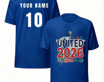Custom World Cup Shirt, World Cup Shirt, World Cup T-shirt, USA World Cup Shirt, Unisex Crewneck T-shirt, Personalized World Cup Shirt