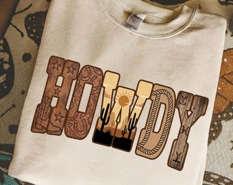 Howdy western-sweater, cowgirls-shirt, country-cowboyshirt, zuidelijk howdy-shirt, western kleding cadeau voor haar cowgirl, Yee Haw-sweater