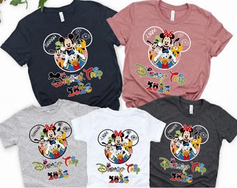 Camisetas personalizadas de vacaciones familiares de Disney 2026, camiseta de viaje familiar a Disney, camisetas a juego para viajes a Disney, camisetas del equipo familiar de Disneyland, camiseta de Disney