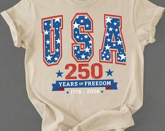 Camiseta de Estados Unidos con el 250.º aniversario, regalo del semiquincentenario, Día de la Independencia, 4 de julio