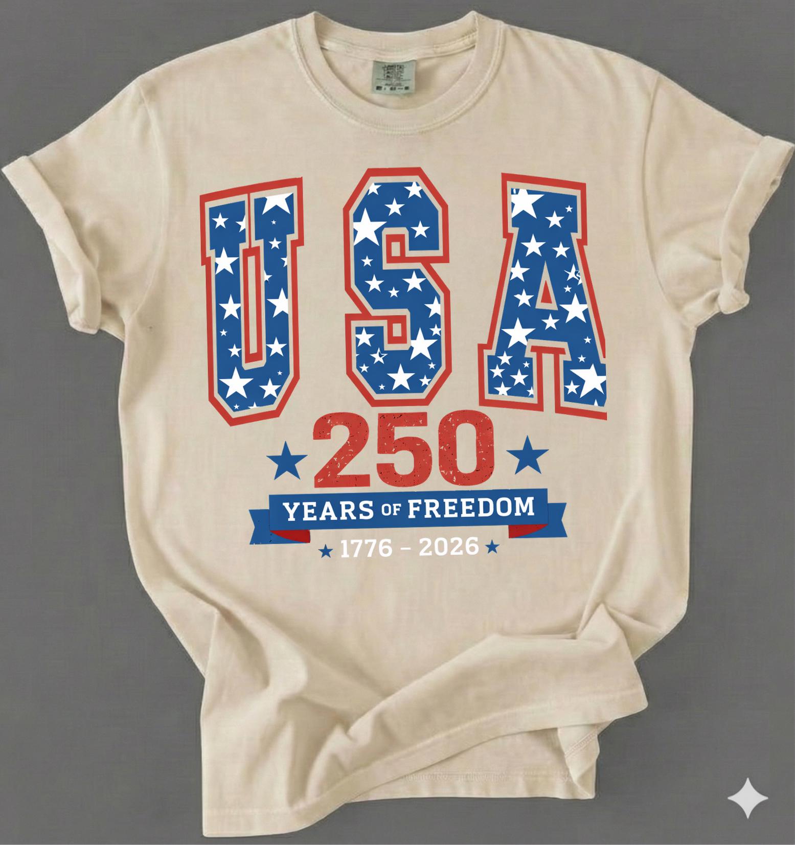 Happy 250th Birthday USA Shirt America 250th Anniversary ...