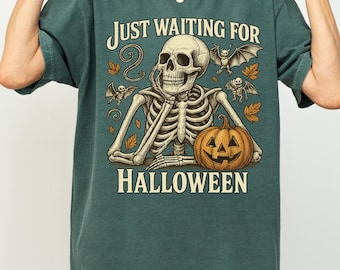Camiseta de esqueleto de verano Comfort Colors® / Camiseta de verano espeluznante, camiseta de flotador de piscina de esqueleto, camiseta de verano de terror, camiseta de verano con gráficos de asesinos