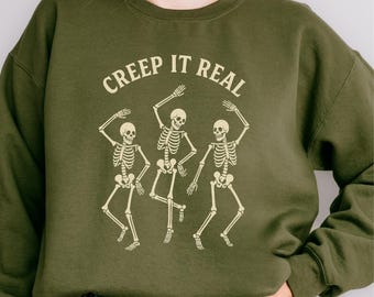 Tanzendes Skelett Sweatshirt, Tanzendes Skelett 90er Jahre Vintage Style Shirt, Retro Y2k Skelett Shirt, Schädel lustiges Shirt, tanzende Liebhaber Shirt