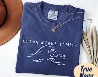 Comfort Colors® Retro Stitch Ohana Means Family Shirt, Family Vacation Shirt, Vintage Stitch Shirt, Family Vacation Matching Shirt