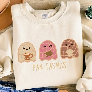 Funny Pantasmas Ghost Pan Dulce Sweatshirt, Cute Ghost Conchas Tees, Latina Shirt, Mexican Halloween T-Shirt, Halloween Gift For Woman