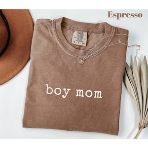 Comfort Colors® Boy Mom Shirt, Mom of Boys Shirt, Cute Mom Life Tee, Mother&#39;s Day Gift, Mama of Boys Shirt, Boy Mom Graphic Shirt for Women