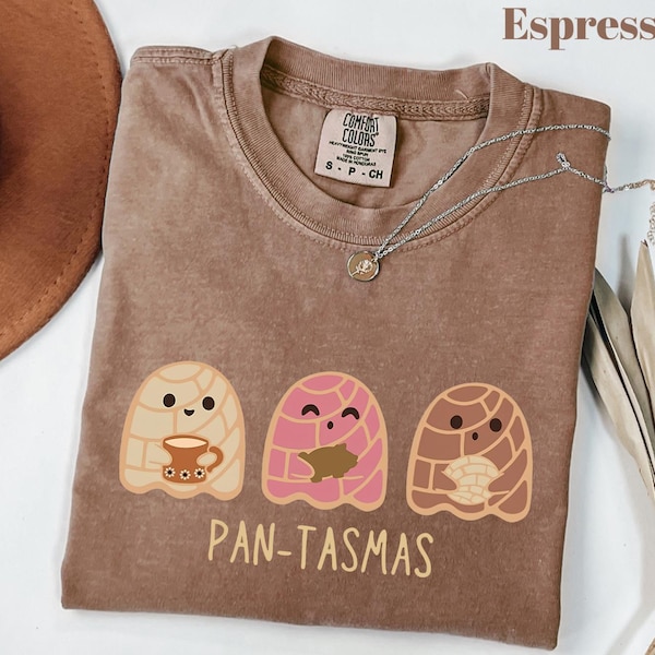 Comfort Colors® Funny Pantasmas Ghost Pan Dulce Tshirt, Cute Ghost Conchas Tees, Latina Shirt, Mexican Halloween T Shirt, Halloween Shirt
