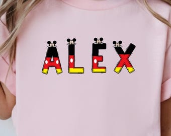Mickey and Friends Family Matching Shirt, Personalized Disney Mickey Mouse Shirt, Disney Family Trip Shirt, Mickey Kids Toddler Birthday Tee