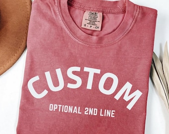 Comfort Colors® Individuelles Shirt, individuelles Logo Shirt personalisiertes Text Tshirt, Ihr Foto Shirt, passendes Shirt, Business Logo Shirt Bachelorette