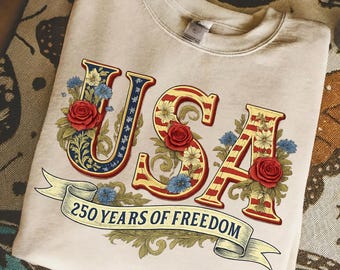 Retro Usa 250 Sweatshirt, Independence Day Shirt, Celebrate 250th Anniversary Shirt Usa Flag Tee 4th of July Shirt Patriotic Gift