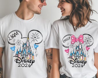 Disney Trip 2026 Shirt, Disney Familiennamen Urlaub 2026 Familienurlaub 2026 Shirts, Disneyland Shirts, Disney Paar Shirts Disneyworld