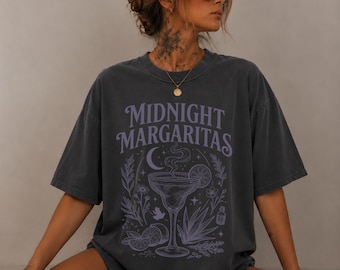 Comfort Colors® Vintage Midnight Margaritas Shirt, Practical Magic Tee, Retro Halloween Movie Shirt, Spooky Season Gift, Halloween Shirt