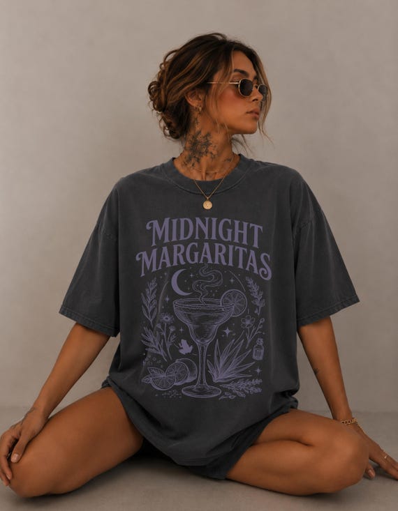 Comfort Colors® Vintage Midnight Margaritas Shirt, Practical Magic Tee, Retro Halloween Movie Shirt, Spooky Season Gift, Halloween Shirt