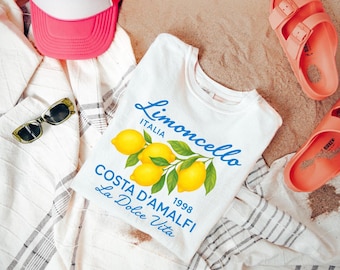 Comfort Colors® Limoncello Shirt  | La Dolce Vita Lemon Tee | Retro Italian Summer T-Shirt | Fruit Graphic Tee | Cute Aesthetic Shirt Women
