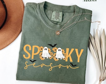 Comfort Colors® Spooky Season Shirt, Spooky Halloween Shirt, Spooky Fall Shirts, Spooky Ghost Shirt, Spooky Gift For Halloween