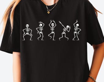 Dancing Skeleton Shirt, 90s Vintage Style Tshirt, Retro Skeleton Shirt, Skull Funny Sweatshirt, Dancing Lovers Shirt, Gag Tees
