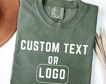 Comfort Colors® Individuelles Shirt, individuelles Logo Shirt personalisiertes Text Tshirt, Ihr Foto Shirt, passendes Shirt, Business Logo Shirt Bachelorette